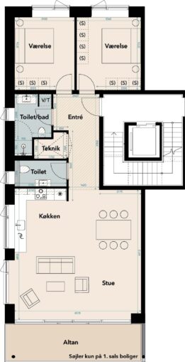 Plantegning for: Gambøtvej 33 1. tv.