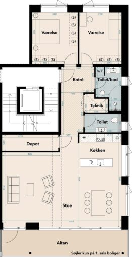 Plantegning for: Gambøtvej 35 1. th.