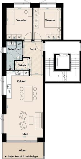 Plantegning for: Gambøtvej 35 1. tv.