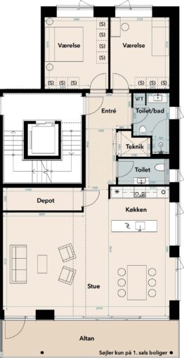 Plantegning for: Gambøtvej 31 1. th.