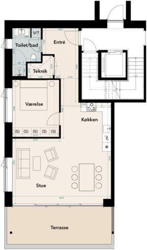 Plantegning for: Gambøtvej 33 st. th.