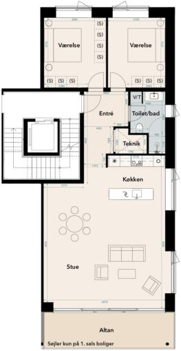 Plantegning for: Gambøtvej 29 1. th.