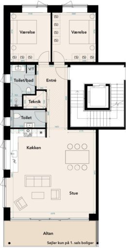 Plantegning for: Gambøtvej 29 1. tv.