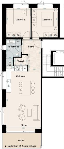 Plantegning for: Gambøtvej 31 1. tv.