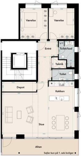 Plantegning for: Gambøtvej 31 1. th.