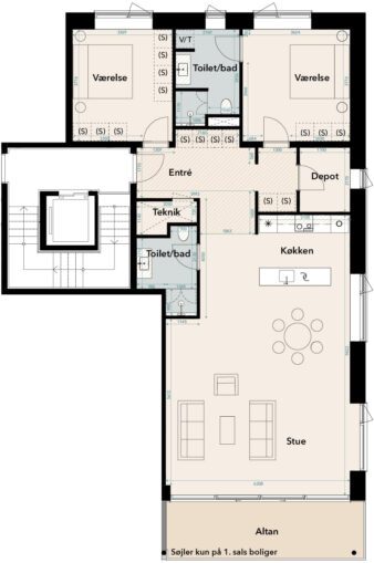 Plantegning for: Gambøtvej 41 1. th.